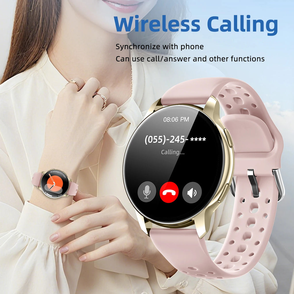 2026 novo relógio inteligente para android/ios 1.46 ''hd display câmera controle de telefone sem fio chamada resposta voz presente natal das mulheres dos homens