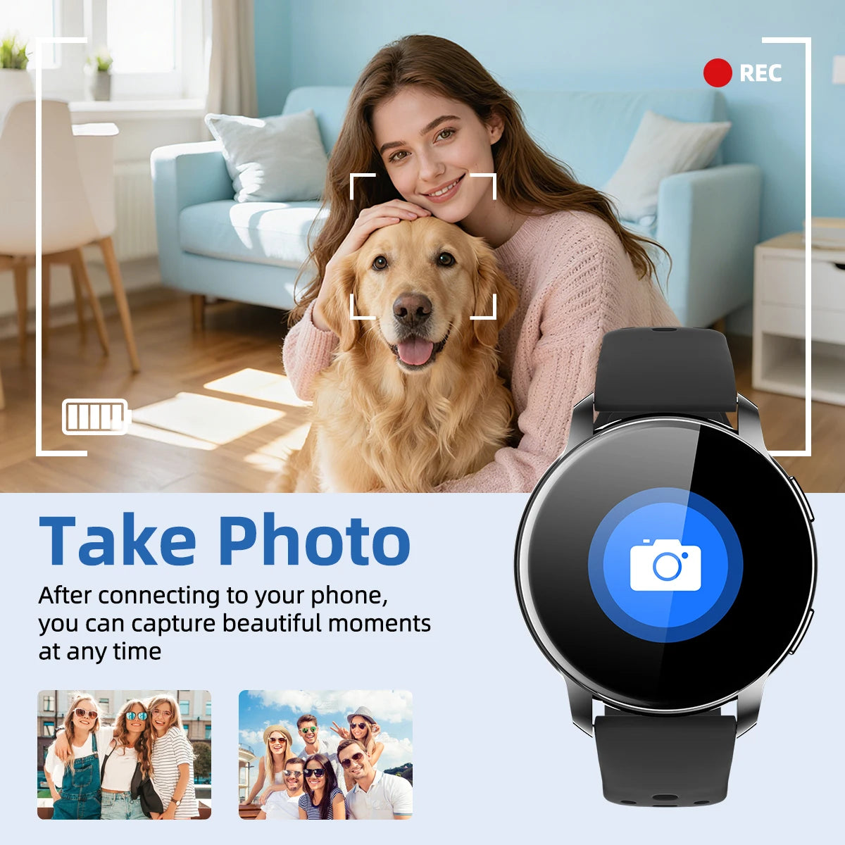 2026 novo relógio inteligente para android/ios 1.46 ''hd display câmera controle de telefone sem fio chamada resposta voz presente natal das mulheres dos homens